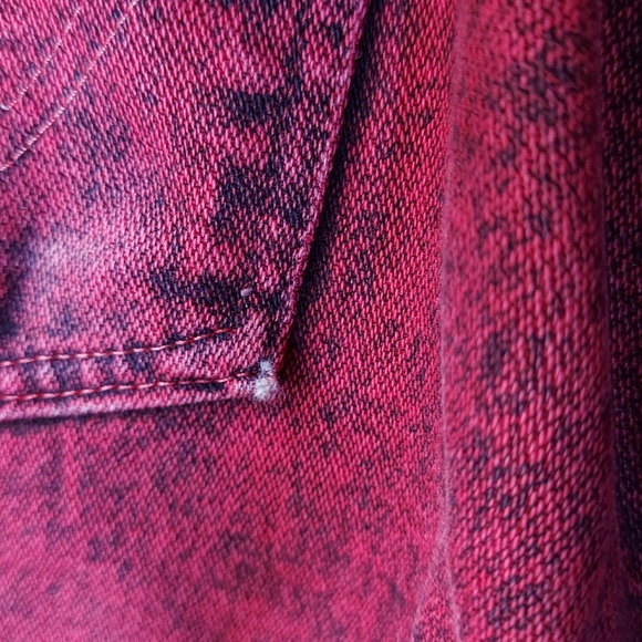 Wrangler Vintage Red Acid Wash Cotton High Rise Western Jeans - Picture 6 of 16